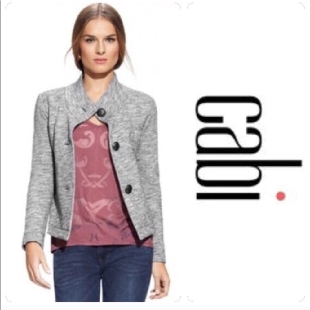 CABi Fleece Low High Gray Jacket Small